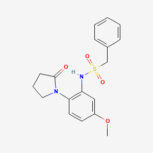 N-[5-methoxy-2-(2-oxopyrrolidin-1-yl)phenyl]-1-phenylmethanesulfonamide