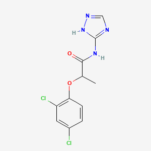 molecular formula C11H10Cl2N4O2 B10977296 2-(2,4-dichlorophenoxy)-N-(1H-1,2,4-triazol-3-yl)propanamide 