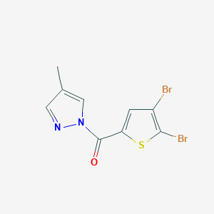 molecular formula C9H6Br2N2OS B10977298 (4,5-dibromothiophen-2-yl)(4-methyl-1H-pyrazol-1-yl)methanone 