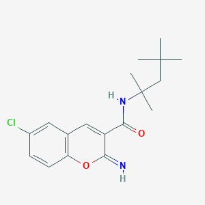 6-chloro-2-imino-N-(2,4,4-trimethylpentan-2-yl)-2H-chromene-3-carboxamide