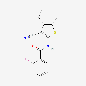 N-(3-cyano-4-ethyl-5-methylthiophen-2-yl)-2-fluorobenzamide