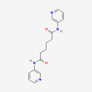 molecular formula C16H18N4O2 B10977353 N,N'-di(pyridin-3-yl)hexanediamide 