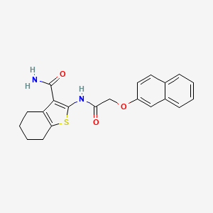 molecular formula C21H20N2O3S B10977374 2-{[(Naphthalen-2-yloxy)acetyl]amino}-4,5,6,7-tetrahydro-1-benzothiophene-3-carboxamide 