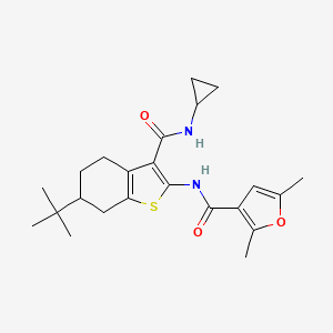 molecular formula C23H30N2O3S B10977400 N-[6-tert-butyl-3-(cyclopropylcarbamoyl)-4,5,6,7-tetrahydro-1-benzothiophen-2-yl]-2,5-dimethylfuran-3-carboxamide 