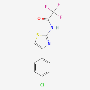 molecular formula C11H6ClF3N2OS B10977460 N-[4-(4-chlorophenyl)-1,3-thiazol-2-yl]-2,2,2-trifluoroacetamide 