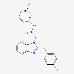 molecular formula C22H17BrClN3O B10977468 N-(3-bromophenyl)-2-[2-(4-chlorobenzyl)-1H-benzimidazol-1-yl]acetamide 