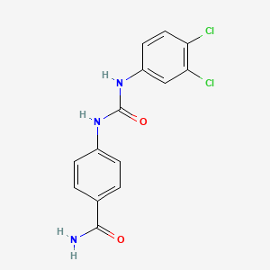 molecular formula C14H11Cl2N3O2 B10977526 4-{[(3,4-Dichlorophenyl)carbamoyl]amino}benzamide 