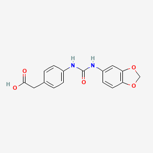 {4-[(1,3-Benzodioxol-5-ylcarbamoyl)amino]phenyl}acetic acid