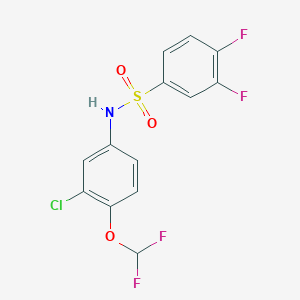 molecular formula C13H8ClF4NO3S B10977587 N-[3-chloro-4-(difluoromethoxy)phenyl]-3,4-difluorobenzenesulfonamide 