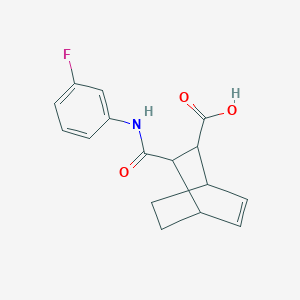 3-[(3-Fluorophenyl)carbamoyl]bicyclo[2.2.2]oct-5-ene-2-carboxylic acid