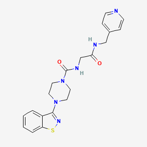 4-(1,2-benzothiazol-3-yl)-N-{2-oxo-2-[(pyridin-4-ylmethyl)amino]ethyl}piperazine-1-carboxamide