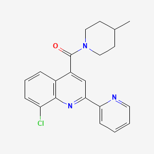 [8-Chloro-2-(pyridin-2-yl)quinolin-4-yl](4-methylpiperidin-1-yl)methanone