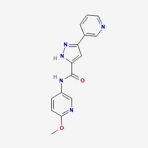 N-(6-methoxypyridin-3-yl)-5-(pyridin-3-yl)-1H-pyrazole-3-carboxamide