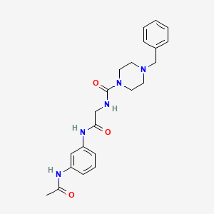 N-(2-{[3-(acetylamino)phenyl]amino}-2-oxoethyl)-4-benzylpiperazine-1-carboxamide