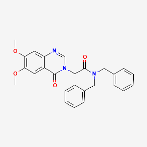 N,N-dibenzyl-2-(6,7-dimethoxy-4-oxoquinazolin-3(4H)-yl)acetamide