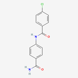 N-(4-carbamoylphenyl)-4-chlorobenzamide