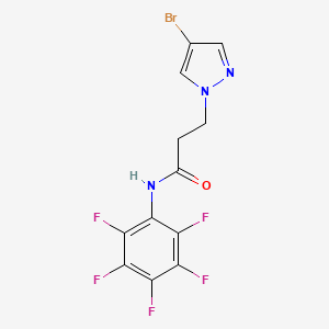 3-(4-bromo-1H-pyrazol-1-yl)-N-(pentafluorophenyl)propanamide