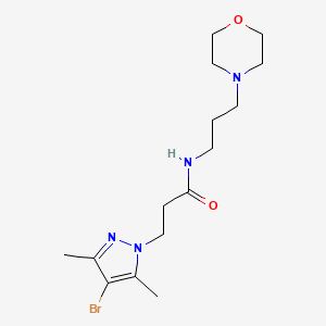 3-(4-bromo-3,5-dimethyl-1H-pyrazol-1-yl)-N-[3-(morpholin-4-yl)propyl]propanamide