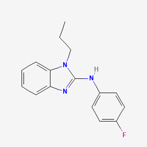 molecular formula C16H16FN3 B10977714 N-(4-fluorophenyl)-1-propyl-1H-benzimidazol-2-amine 