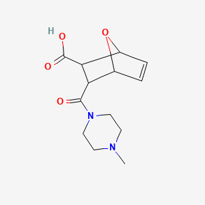 molecular formula C13H18N2O4 B10977752 3-[(4-Methylpiperazin-1-yl)carbonyl]-7-oxabicyclo[2.2.1]hept-5-ene-2-carboxylic acid 