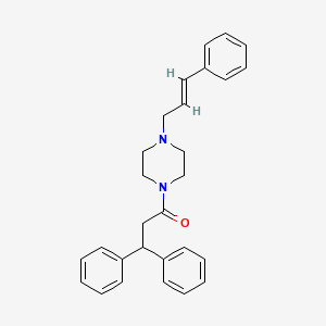 3,3-diphenyl-1-{4-[(2E)-3-phenylprop-2-en-1-yl]piperazin-1-yl}propan-1-one