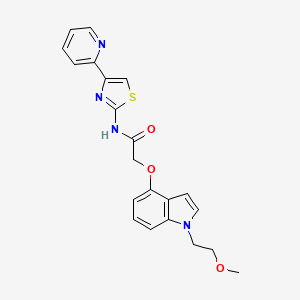 2-{[1-(2-methoxyethyl)-1H-indol-4-yl]oxy}-N-[4-(pyridin-2-yl)-1,3-thiazol-2-yl]acetamide