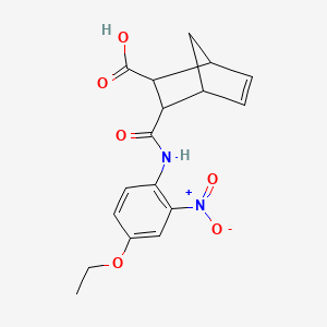 molecular formula C17H18N2O6 B10977798 3-[(4-Ethoxy-2-nitrophenyl)carbamoyl]bicyclo[2.2.1]hept-5-ene-2-carboxylic acid 