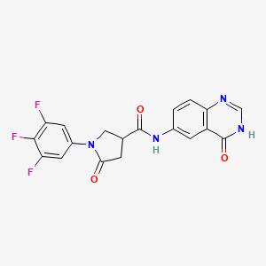 N-(4-hydroxyquinazolin-6-yl)-5-oxo-1-(3,4,5-trifluorophenyl)pyrrolidine-3-carboxamide