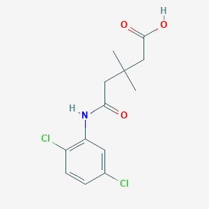 molecular formula C13H15Cl2NO3 B10977808 5-(2,5-Dichloroanilino)-3,3-dimethyl-5-oxopentanoic acid 