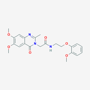 2-(6,7-dimethoxy-2-methyl-4-oxoquinazolin-3(4H)-yl)-N-[2-(2-methoxyphenoxy)ethyl]acetamide