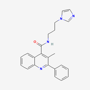 molecular formula C23H22N4O B10977820 N-[3-(1H-imidazol-1-yl)propyl]-3-methyl-2-phenylquinoline-4-carboxamide 