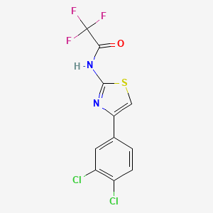 molecular formula C11H5Cl2F3N2OS B10977828 N-[4-(3,4-dichlorophenyl)-1,3-thiazol-2-yl]-2,2,2-trifluoroacetamide 