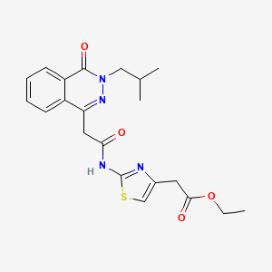 Ethyl [2-({[3-(2-methylpropyl)-4-oxo-3,4-dihydrophthalazin-1-yl]acetyl}amino)-1,3-thiazol-4-yl]acetate