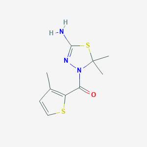 (5-amino-2,2-dimethyl-1,3,4-thiadiazol-3(2H)-yl)(3-methylthiophen-2-yl)methanone