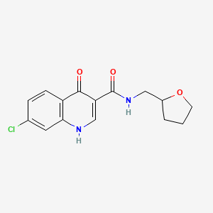 7-chloro-4-oxo-N-(tetrahydrofuran-2-ylmethyl)-1,4-dihydroquinoline-3-carboxamide