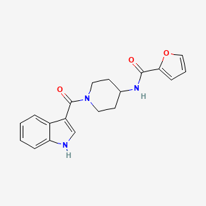 molecular formula C19H19N3O3 B10977851 N-[1-(1H-indol-3-ylcarbonyl)piperidin-4-yl]furan-2-carboxamide 