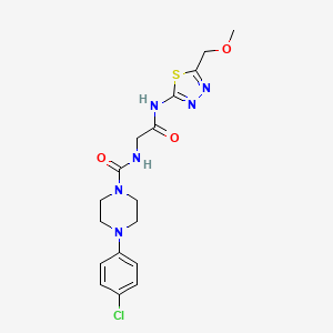 molecular formula C17H21ClN6O3S B10977857 4-(4-chlorophenyl)-N-(2-{[(2Z)-5-(methoxymethyl)-1,3,4-thiadiazol-2(3H)-ylidene]amino}-2-oxoethyl)piperazine-1-carboxamide 