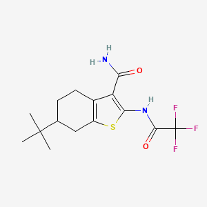 6-Tert-butyl-2-[(trifluoroacetyl)amino]-4,5,6,7-tetrahydro-1-benzothiophene-3-carboxamide