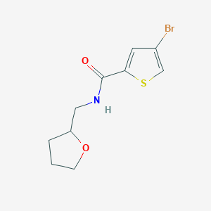 molecular formula C10H12BrNO2S B10977868 4-bromo-N-(tetrahydrofuran-2-ylmethyl)thiophene-2-carboxamide 