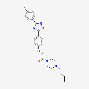 1-(4-Butylpiperazin-1-yl)-2-{4-[3-(4-methylphenyl)-1,2,4-oxadiazol-5-yl]phenoxy}ethanone