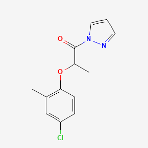 2-(4-chloro-2-methylphenoxy)-1-(1H-pyrazol-1-yl)propan-1-one