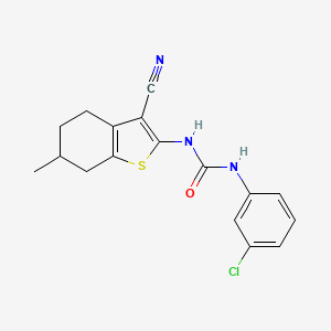 1-(3-Chlorophenyl)-3-(3-cyano-6-methyl-4,5,6,7-tetrahydro-1-benzothiophen-2-yl)urea