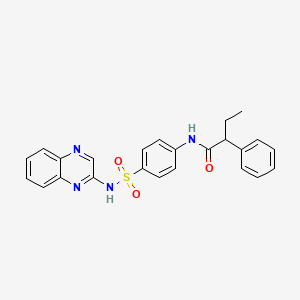 2-phenyl-N-[4-(quinoxalin-2-ylsulfamoyl)phenyl]butanamide