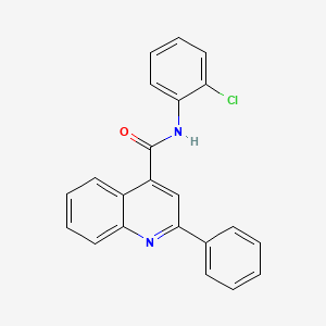 molecular formula C22H15ClN2O B10977910 N-(2-chlorophenyl)-2-phenylquinoline-4-carboxamide 