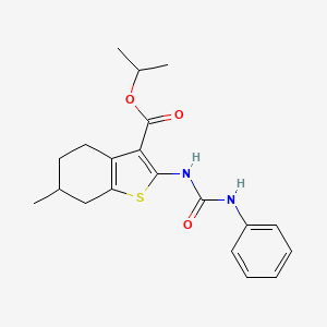 Propan-2-yl 6-methyl-2-[(phenylcarbamoyl)amino]-4,5,6,7-tetrahydro-1-benzothiophene-3-carboxylate