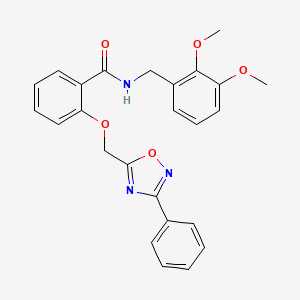 N-(2,3-dimethoxybenzyl)-2-[(3-phenyl-1,2,4-oxadiazol-5-yl)methoxy]benzamide