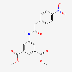 molecular formula C18H16N2O7 B10977952 Dimethyl 5-{[(4-nitrophenyl)acetyl]amino}benzene-1,3-dicarboxylate 