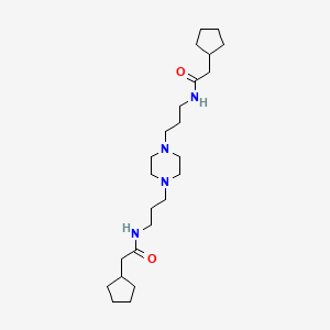 N,N'-(piperazine-1,4-diyldipropane-3,1-diyl)bis(2-cyclopentylacetamide)