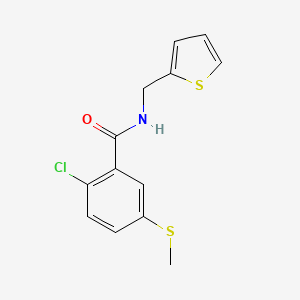 2-chloro-5-(methylsulfanyl)-N-(thiophen-2-ylmethyl)benzamide