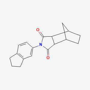 molecular formula C18H19NO2 B10977989 2-(2,3-dihydro-1H-inden-5-yl)hexahydro-1H-4,7-methanoisoindole-1,3(2H)-dione 